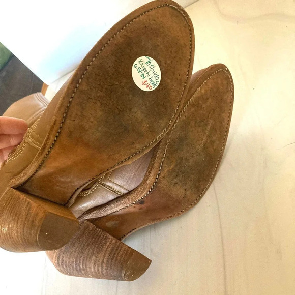 Vintage 70s Boho Boots Taupe‎ 6.5 - Picture 4 of 5
